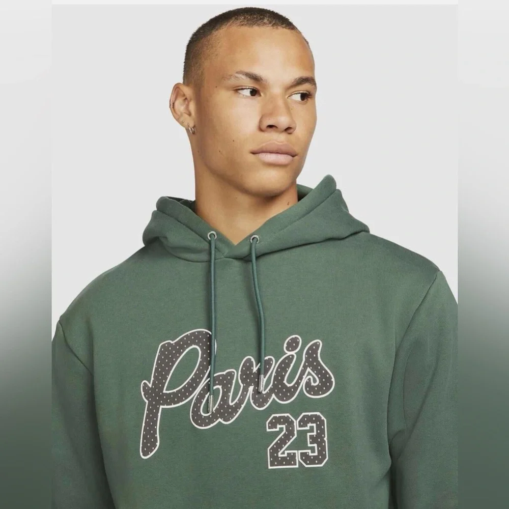 Jordan Paris Saint German PSG Olive Green Hoodie Collab Small